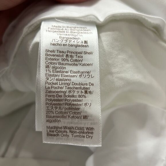 J. Crew Factory 9" flex chino short in white NWT size 28 - Picture 10 of 12